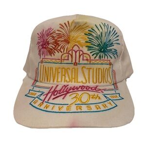 Vintage Big Logo Universal Studios Hollywood 30th Anniversary Snapback Hat